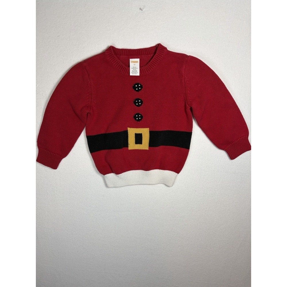 Gymboree Santa Claus Christmas Sweater Toddler Size 2T